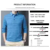 Camisetas masculinas tfetters outono 2023 camisa listrada de grandes dimensões homens casuais grossos manchas de camiseta longa de manga longa