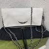 Lüks Pochette Rock Wings Zadig voltaire çanta en kaliteli kadın tote elmas tasarımcı baget deri çanta çanta zinciri debriyaj kanat çapraz gövde yapmalı