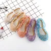 First Walkers Kids Crystal Jelly Sandals Princess Cosplay Party Feest Girls Dance Shoes Summer Shoes 230424
