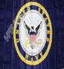 Blue US Navy Crest Seal Emblem Flag 3ft x 5フィートポリエステルバナーフライング150 90cmカスタムアウトドアAF394209110