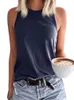 Débardeurs pour femmes Camis été sans manches gilet simple couleur unie design classique décontracté et ample femme 230425