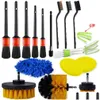 Accessoires d'entretien de peinture de voiture intérieure Brosse de détail Brosses de forage pour épurateur électrique pour jante de roue de pneu Nettoyage des évents d'air propres Du Otsl3