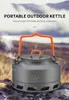 Camp Kitchen 1116L Outdoor Camping Vandring Portable Kettle Collector Heat Ring Coffee Water Teapot 230425