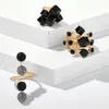 Pierścienie klastra toca punka antyczna czarna kryształowy kamień otwierający zestaw dla kobiet mężczyzn regulowane gotyckie oświadczenie imprezowe biżuteria 230424