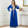 Vêtements ethniques Tempérament Robe de soirée Mode Automne Hiver Musulman Arabe Bright Velvet Robe Arabie Dubaï Abayas Soirée pour les femmes