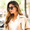 Gafas de sol WENLCCK Retro Cuadrado Polarizado para Mujeres Hombres Elegante Marco Grande Estilo Coreano UV400 Protección Streetwear Sombra Gafas