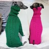 Hundebekleidung Winterpullover Italienischer Windhund Whippet Rollkragenpullover Twist Warmer Mantel Kleidung Hundestrick 231124
