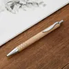 High Quality 0.7mm Point Ballpoint Pen Wooden 24 Hole Black Ink Student Gift School Stationery Supplies