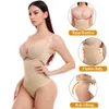 Kvinnors Shapers Slimming Symlösa Abdominal Control Midja Trainer T-formade byxor Fajas Colombianas Viktförlust Underkläder 230425