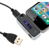 Mini Wireless 3,5 mm i bilmusik Audio FM sändare LCD Display Car Kit sändare bil mp3 spelare för iPhone Android mobiltelefon