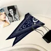 Écharpes mode paisley key diamant écharpe marque de soie femme de luxe bandana bandeau hijab frounard coucheur châle pour dames