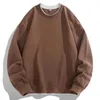 Felpe con cappuccio da uomo 2023 uomo O-Collo di base maschile casual allentato Harajuku con cappuccio felpe a maniche lunghe tinta unita streetwear pullover