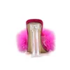 Sandali di gelatina di paletta in PVC aperto Sandali alti tacchi di pelliccia Crystal Tust Summer Slifors CM Pompe 648 5