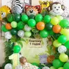 Andra evenemangsfestartiklar 109 st Safari Animal Balloons Garland Arch Kit Jungle Party Supplies Favors Kids Boy Birthday Party Baby Shower Gifts 230425