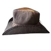 Berets vintage marrom ocidental cowboy chapéu clássico jóia em relevo ao ar livre sunhat eco-friendly material boutique