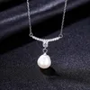 Charme femmes perle d'eau douce s925 pendentif en argent collier marque de luxe plaqué or 18 carats Zircon collier classique mariage fête bijoux Saint Valentin cadeau