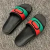 Interlocking G slide sandal Designer Rubber Slipper 655265 Women's Striped Flat Sandals Italy Luxurys Summer Pool Slippers For Men