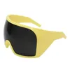 Okulary przeciwsłoneczne duże opakowanie wokół futurystycznych rave zakrzywionych obiektywów okularów przeciwsłonecznych Y2K UV400 Ochrona odcieni dla kobiet mężczyzn
