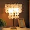 Tafellampen Eenvoudige Shell Lamp Slaapkamer En Huishoudelijke Creatieve Bruiloft Warme Bloem Woonkamer Nachtkastje Bureau