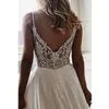 Abito da sposa Altri abiti Vintage Avorio Bianco A-Line Boho Senza maniche Pizzo Scollo a V Abito da sposa lungo sexy in chiffon Mariage SireneAltro