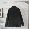 Xinxinbuy Men Designer Płaszcz Kurtka dżinsowa litera gradientu Jacquard Hem Długie rękaw kobiety szary czarny biały s-xl