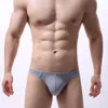 Tongs transparentes pour hommes et cordes G, sous-vêtements Sexy Gay S, slips en soie et Nylon pour hommes, sous-vêtements à dos en T, culotte Tanga B