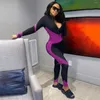 Tailles voor damesbroeken Twee vrouwelijke stijl leggings hoog set ademende lange mode tops vrouwen mouwen sportief stuk fitness se