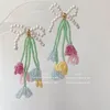 Boucles d'oreilles de luxe perlées fleur gland boucle d'oreille délicate mignonne pour les femmes bijoux de mariage pendentif