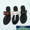 Wholesale Spring and Summer New Flip-Flops Couple's Unisex Shoes Horsebit Buckle Flat Flip-Flops Slippers factory outlet