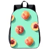 Sacos escolares Padrão de frutas frescas limão laranja mochila para crianças adolescentes adultos estudante mulheres homens viagem laptop mochila