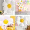 Autres fournitures de fête d'événement 141pcs Daisy Balloon Garland Arch Macaron Candy Couleur Filles Princesse Anniversaire Décor de mariage Baby Shower 230504