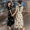 Casual Dresses Short Sleeve Dresses Women Polka Dot Elegant French Retro Design Ny 2xl Female Clothes Party Korean Style Ruffles Trendy Cute 230505