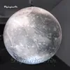 Amazing Large Hanging Inflatable Pluto Balloon Solar System Planet Ball Big Sphere With LED Light For Venue Ceiling Decoration