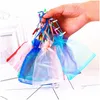 Gift Wrap 10Pcs 15X20 17X23 20X30 Organza Bag Pink Blue Wedding Pouches Gift Jewelry Packaging Birthday Party Supplies1 Drop Delivery Dhgda