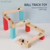 Intelligence toys Wooden Marble Run Construction 6-layer Slide Rolling Track Ball Toy Colorful Building Interactive Toys Children Birthday Gift