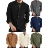 Camisas casuais masculinas outono inverno camisa manga longa lapela masculino veludo overshirt 2023 preto verde roupas masculinas lazer