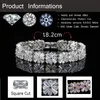 Bracelets de charme CWWZircons Femmes Bijoux De Mode Magnifique Couleur Argent Printemps Fleur Zircon Cubique Connecté Tennis Bracelet pour Mariage CB010 230425