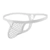 Men's Sexy Underwear Bulge Pouch Thong See Through Fishnet Mesh Front Bikini G String T Back Panties Male Exotic Lingerie