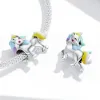 925 Charm koraliki Akcesoria Fit Pandora Charms Biżuter Charm Kobiety Koraliki Wysokiej jakości prezent biżuterii hurtowy Cute Rainbow Dream Catcher Crown Unicorn