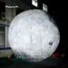 Fantastique énorme éclairage gonflable lune ballon gris planète boule illuminée sphère pour la décoration de fête