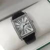 Montres de réservoir pour femmes Franck Muller femmes Quartz diamant or rose platine carré visage montre en acier inoxydable dames élégant cadeau pour dame