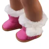 Accessoires de poupée 7 cm bottes en peluche chaussures vêtements pour 43 cm bébé né 18 pouces fille américaine notre génération jouets filles cadeau 230424