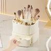 Storage Boxes 360° Rotating Makeup Brush Multifunctional Pen Holder Desktop Organizer Cosmetic Box Large Capacity
