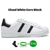 Chaussures de sport pour hommes Baskets de créateurs Super Star Stan Smith Cloud White Core Black Foundation University Red Iridescent Metallic Gold Silver Navy Baskets pour femmes