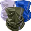 Radfahren Caps Masken Reflektierende Nigh Riding Halbe Gesichtsmaske Atmungsaktive Eisseide Sonnencreme Staubdichter Halskragen Schal Sport Tube Bandana Balaclava J230422