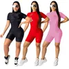 Marca imprimir verão shorts shorts rastreados camisetas de grife e shorts combinando trajes de roupas de esporte casual solto roupas femininas no atacado frete grátis