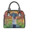 Avondtassen Natuur Landschap Kunst Olieverf Schoudertas Voor Dames Leer Luxe Casual Winkelen Crossbody Kleine capaciteit Reishandtas