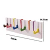 Hangers & Racks Color Piano Wooden Coat Rack Without Perforation Hook Punch-free Sticky Entrance Wall