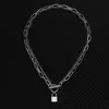 Pendant Necklaces Stainless Steel Multi Layer Chain Lock Necklace For Women Men OT Clasp Toggle Padlock Choker Hip Hop Jewelry Morr22