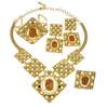 Ketting Oorbellen Set Yulaili Italiaans Verguld Design Mode Dames Ringarmband Prachtig cadeau